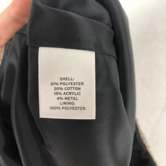 Halogen Women's Size 2P Multi-Color Metallic Striped Tweed Straight Pencil Skirt - Picture 11 of 12